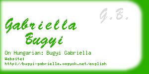 gabriella bugyi business card